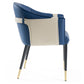 Azure Luxe Blue & Beige Dining Chair