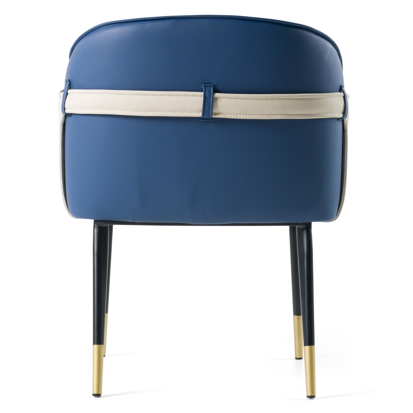 Azure Luxe Blue & Beige Dining Chair