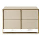 Luxury Beige Velvet + Brass Bedroom Set – Cartier