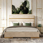 Luxury Beige Velvet + Brass Bedroom Set – Cartier