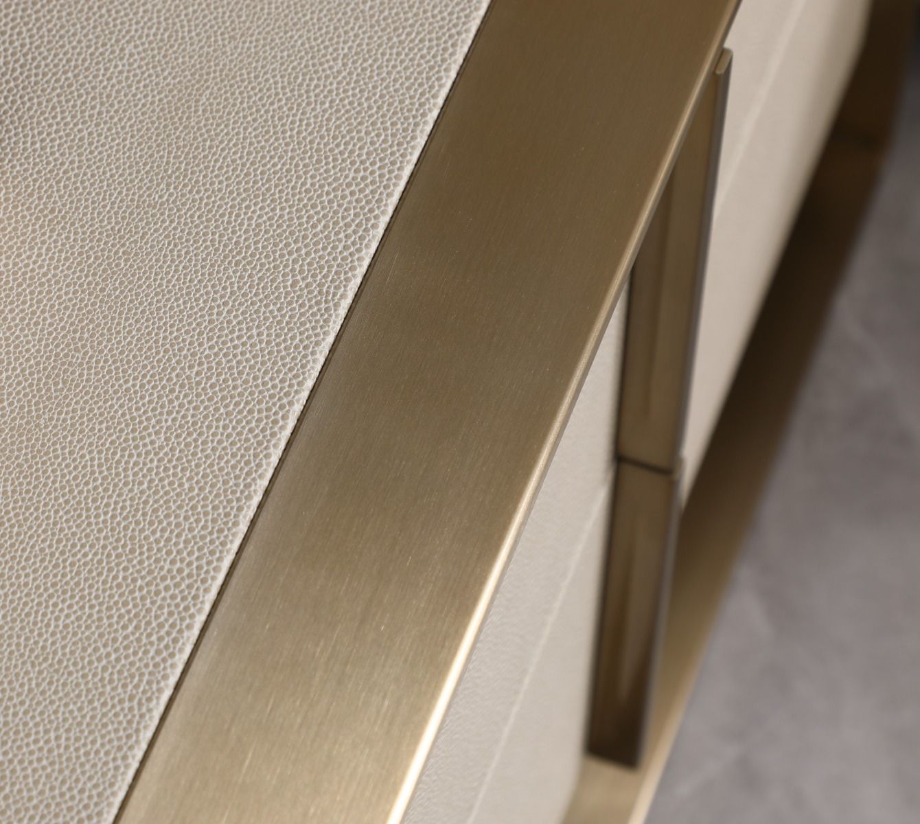 Luxury Beige Velvet + Brass Bedroom Set – Cartier