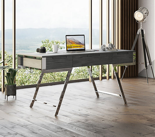 Modrest Dessart — Modern Elm Grey Office Desk
