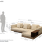 Matrix Right-Aligned L-Shape 5-Seater Sofa Cream Brown – Pakistan