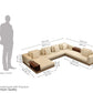 Matrix U-Shape Premium Fabric Sofa Butter Cream – Pakistan