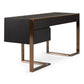 Elegant Wenge Office Desk with Rosegold Finish