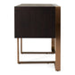 Elegant Wenge Office Desk with Rosegold Finish