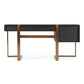 Elegant Wenge Office Desk with Rosegold Finish