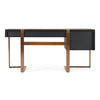 Elegant Wenge Office Desk with Rosegold Finish