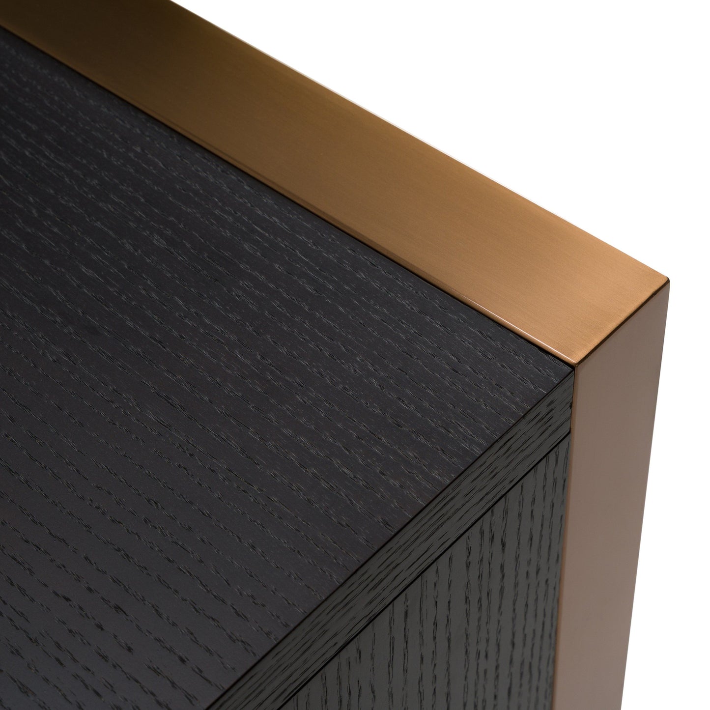 Elegant Wenge Office Desk with Rosegold Finish