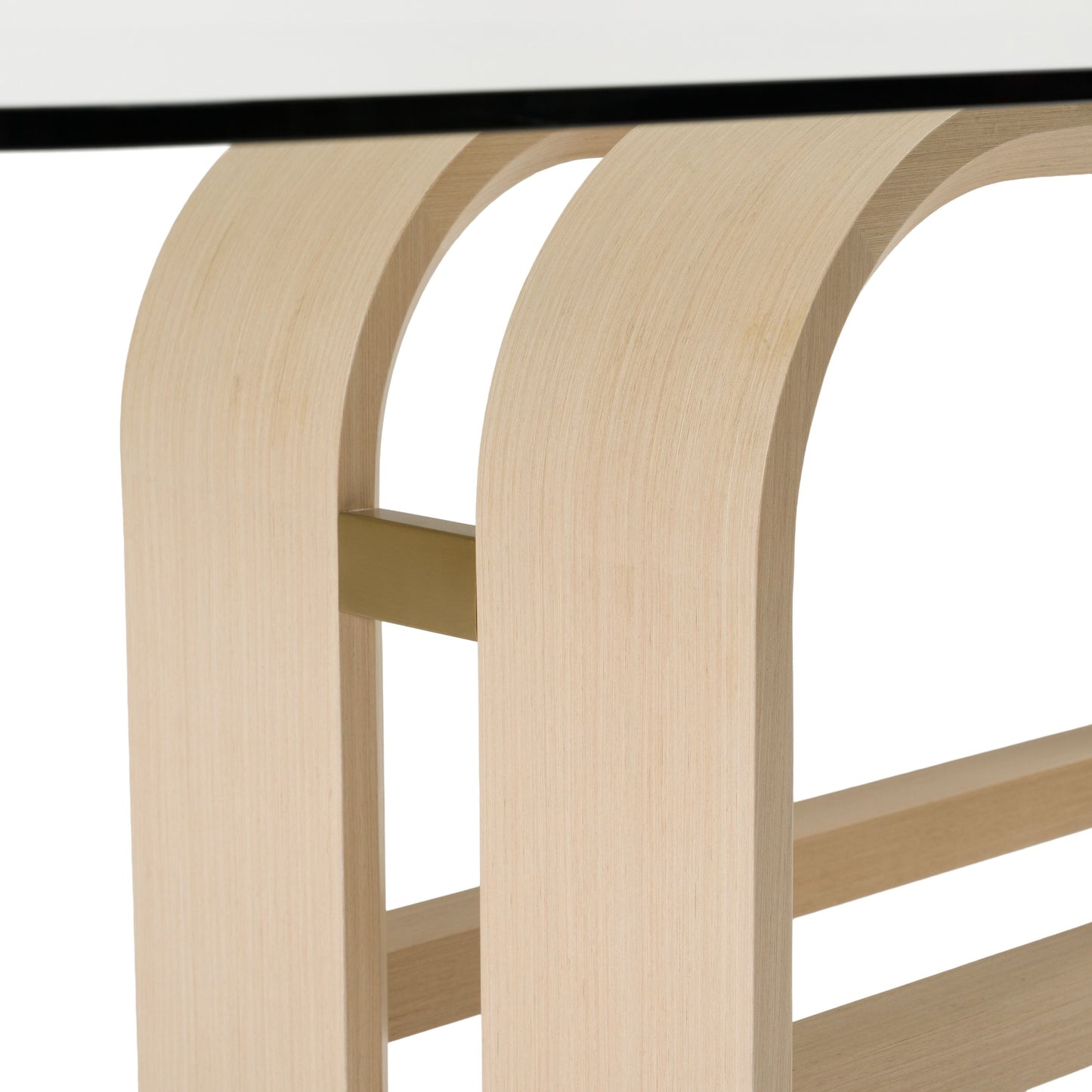 Modrest Florence Modern Dining Table — Seats 8, Glass & Oak Finish