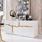 White & Gold High Gloss Buffet