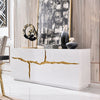 White & Gold High Gloss Buffet