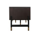 Gabrielle TV Stand – Acacia Veneer & Gold-Tip Metal Base
