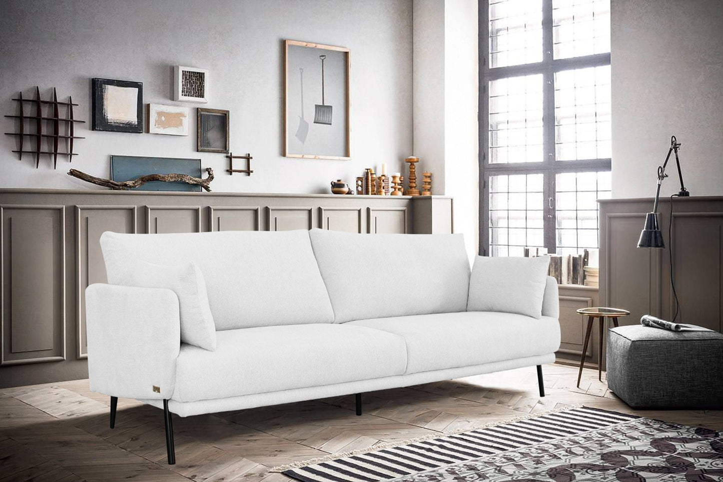 White Snow Eulalia Fabric Sofa