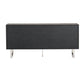 Matte Black Ash Veneer Cabinet with Steel Legs