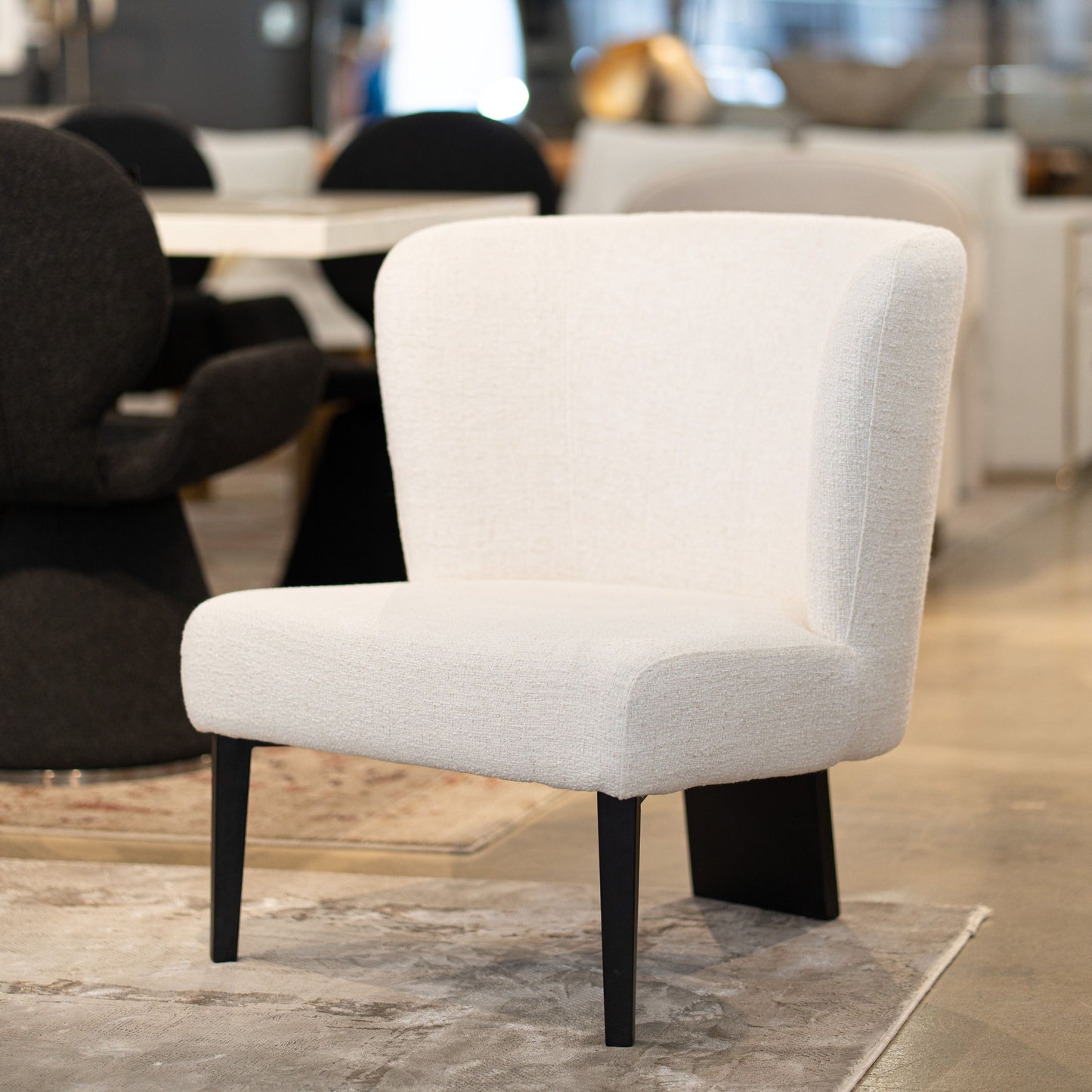 Divani Casa Ladean Modern White Accent Chair