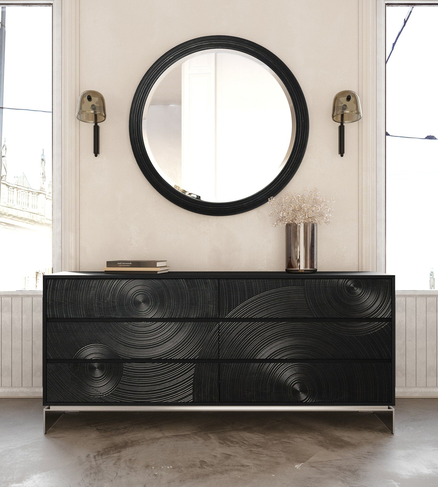 Lamod Cirque – Modern Black Ash 4-Piece Bedroom Set