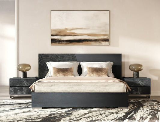 Lamod Cirque – Modern Black Ash 4-Piece Bedroom Set