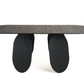 Hammered Grey Glass Rectangular Dining Table
