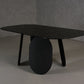 Hammered Grey Glass Rectangular Dining Table