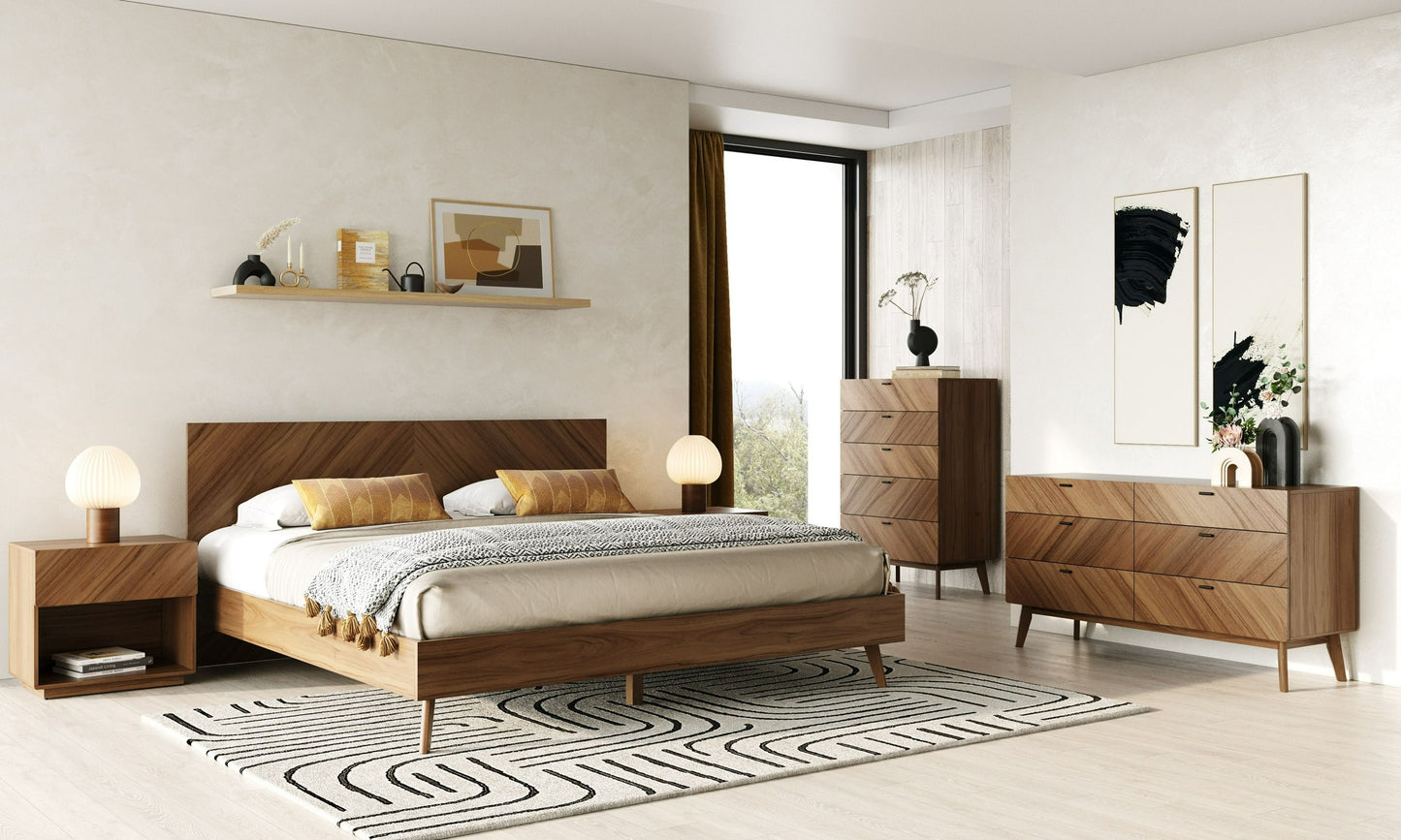 Nova Domus Kamela Modern Walnut Bed