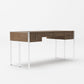 Modern Walnut & Stainless Steel Writing Desk