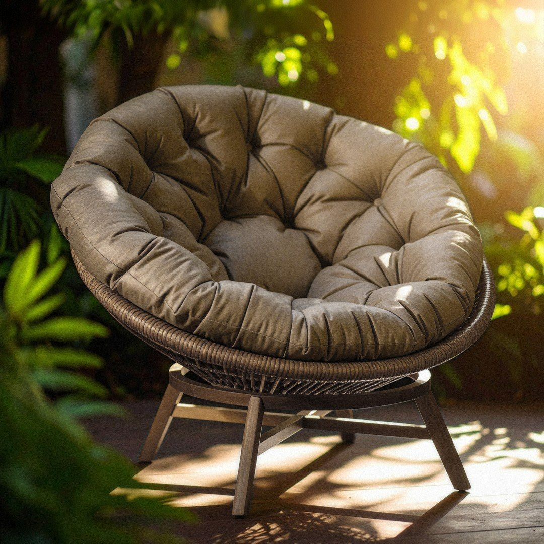 Renava Moon - Outdoor Beige Lounge Chair