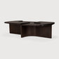 Brutalist Coffee Table — Solid Mahogany Sculptural Centrepiece