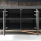 Katzu High Gloss Grey Buffet with Rose Gold Base