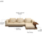 Matrix Right-Aligned L-Shape 5-Seater Sofa Cream Brown – Pakistan