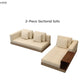 Matrix Right-Aligned L-Shape 5-Seater Sofa Cream Brown – Pakistan