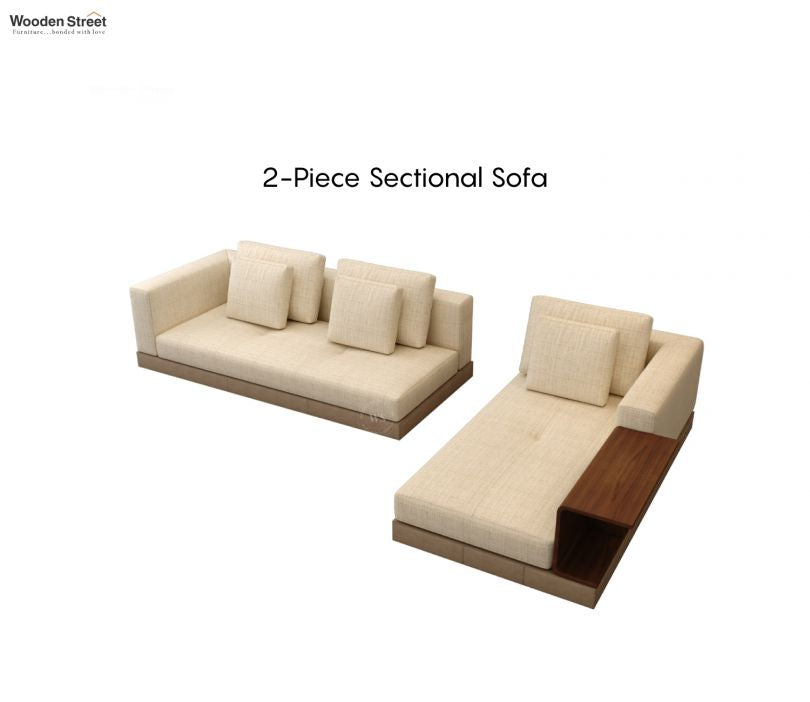 Matrix Right-Aligned L-Shape 5-Seater Sofa Cream Brown – Pakistan