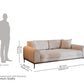 Lorenz 3-Seater Lounger Sofa with Tilt Headrest – Cotton Jade Ivory Pakistan