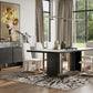 Modrest Tasha Buffet — Black Ash + Brushed Gold Sideboard
