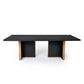 Modrest Tasha Dining Table — Black Ash & Brushed Gold