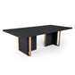 Modrest Tasha Dining Table — Black Ash & Brushed Gold