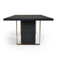 Modrest Tasha Dining Table — Black Ash & Brushed Gold