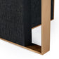 Modrest Tasha Dining Table — Black Ash & Brushed Gold