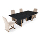 Modrest Tasha Dining Table — Black Ash & Brushed Gold