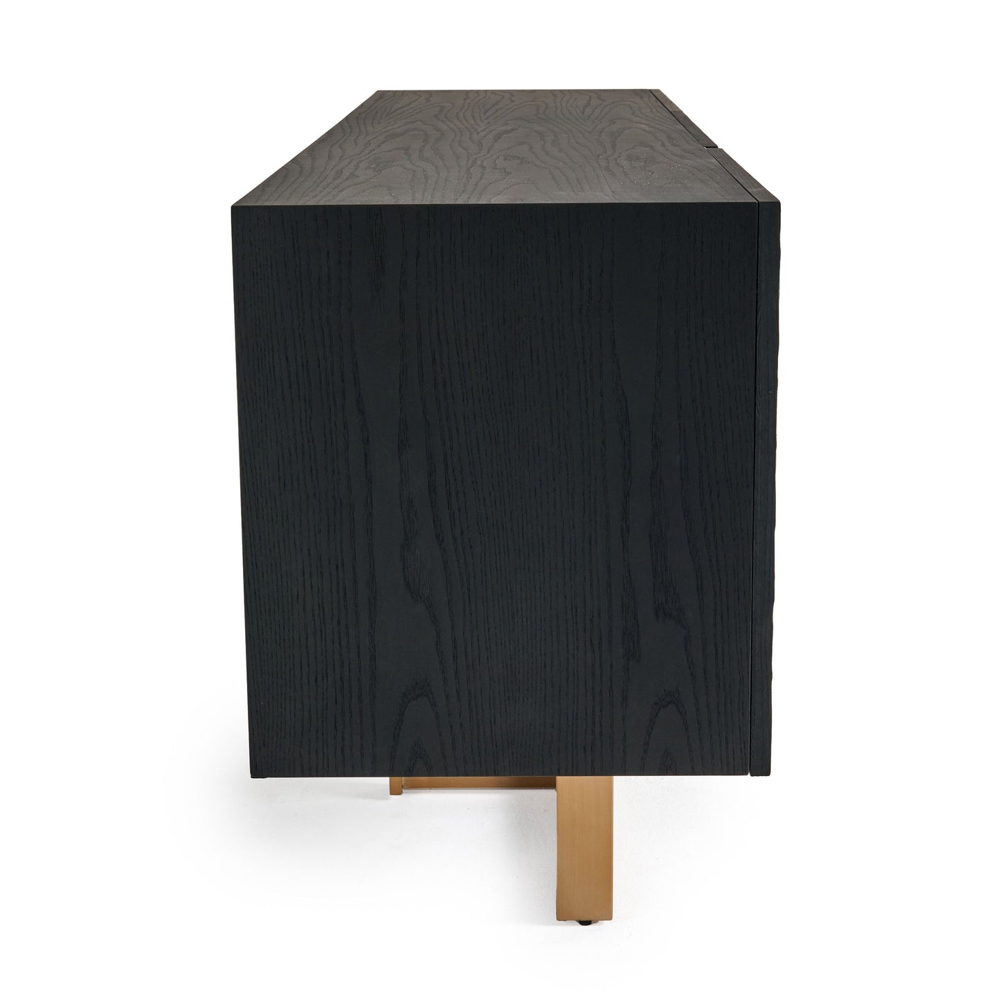 Modrest Tasha Buffet — Black Ash + Brushed Gold Sideboard