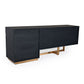 Modrest Tasha Buffet — Black Ash + Brushed Gold Sideboard