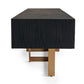 Modrest  TV Stand — Black Ash + Brushed Gold Console