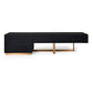 Modrest  TV Stand — Black Ash + Brushed Gold Console
