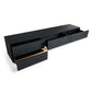 Modrest  TV Stand — Black Ash + Brushed Gold Console