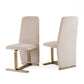 Modrest Tasha Beige Linen Dining Chairs – Set of 6