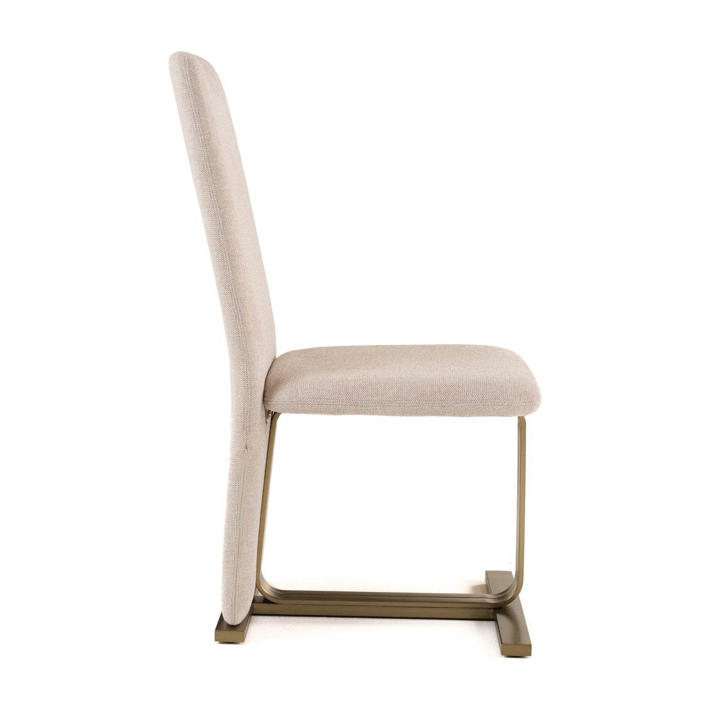 Modrest Tasha Beige Linen Dining Chairs – Set of 6