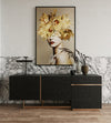 Modrest Tasha Buffet — Black Ash + Brushed Gold Sideboard