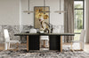 Modrest Tasha Dining Table — Black Ash & Brushed Gold
