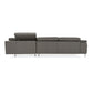 Viola Italian Contemporary Grey Leather Sectional Sofa