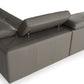 Viola Italian Contemporary Grey Leather Sectional Sofa